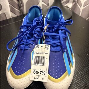 Adidas X Crazyfast League Cleats - Blue and Gold